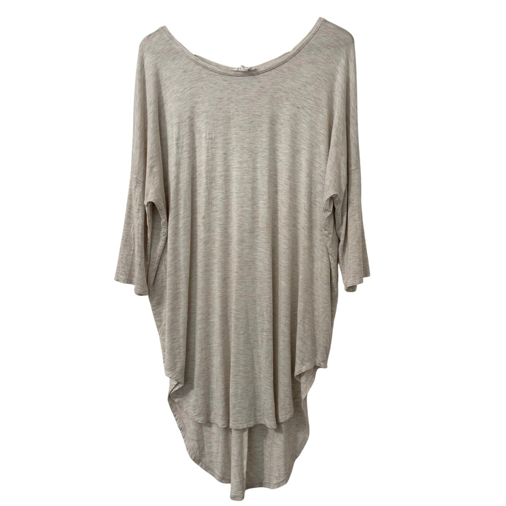 Anthropologie Floreat High Low Tunic Top Small Oatmeal Beige Dolman Lagenlook